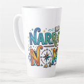 Narrative Nomad – Verhalen Reis Grafisch  Latte Mok (Linkerhoek)