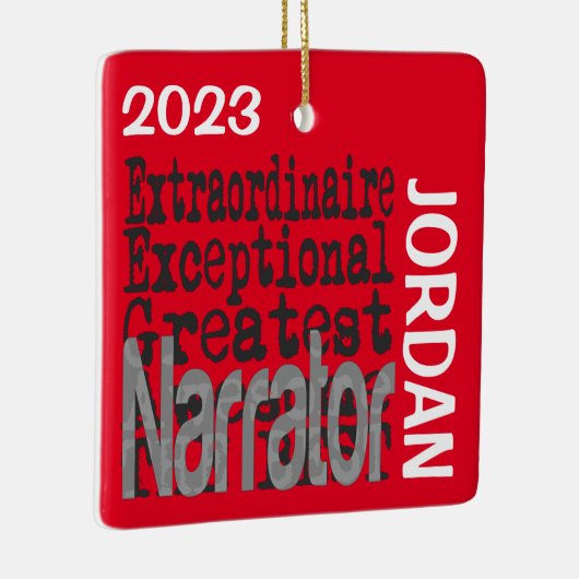 Narrator Extraordinaire CUSTOM Keramisch Ornament (Rechts)