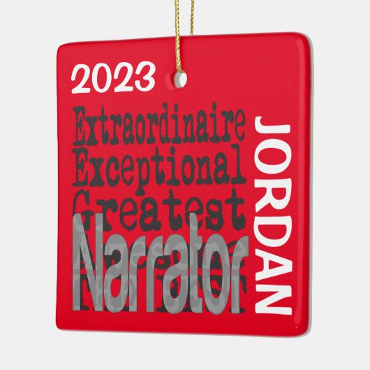 Narrator Extraordinaire CUSTOM Keramisch Ornament (Links)