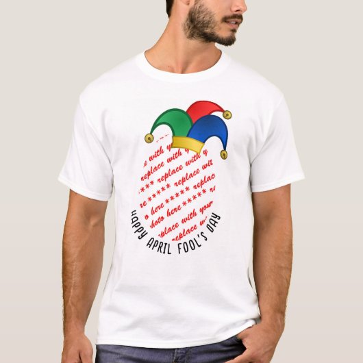 Narrenkap 1 april grap foto t-shirt (Voorkant)
