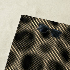 Narrow beige strepen en vreemde donkere cirkels strandlaken