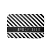 Narrow Black en White Stripes Pattern Badmat (Voorkant)