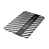 Narrow Black en White Stripes Pattern Badmat (Gekanteld)