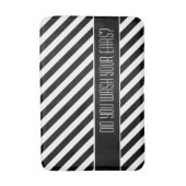 Narrow Black en White Stripes Pattern Badmat (Voorkant Verticaal)