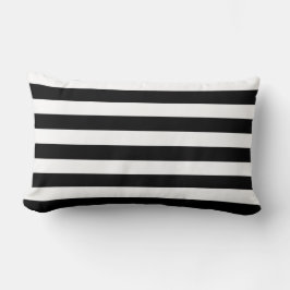 Narrow Black en White Stripes Pattern Kussen