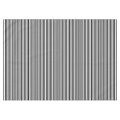 Narrow Black en White Stripes Pattern Tafelkleed (Voorkant (Horizontaal))