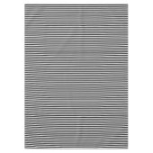 Narrow Black en White Stripes Pattern Tafelkleed (Voorkant)