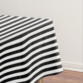 Narrow Black en White Stripes Pattern Tafelkleed (Voorbeeld)
