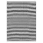 Narrow Black en White Stripes Pattern Tafelkleed (Voorkant)