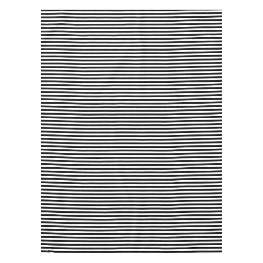 Narrow Black en White Stripes Pattern Tafelkleed (Voorkant)