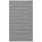 Narrow Black en White Stripes Pattern Tafelkleed (Voorkant)