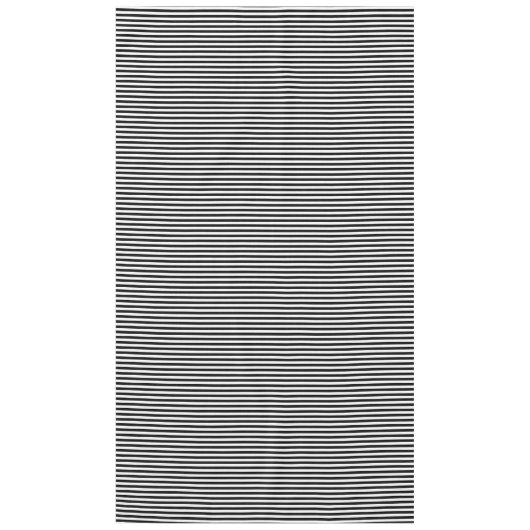 Narrow Black en White Stripes Pattern Tafelkleed (Voorkant)