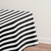Narrow Black en White Stripes Pattern Tafelkleed (Voorbeeld)