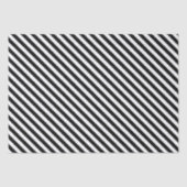 Narrow Black en White Stripes Pattern Tissuepapier (Voorkant)