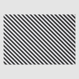 Narrow Black en White Stripes Pattern Tissuepapier