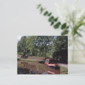 Narrow Boat Peak Forest Canal Marple Briefkaart (Staand voorkant)