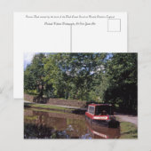 Narrow Boat Peak Forest Canal Marple Briefkaart (Voorkant / Achterkant)
