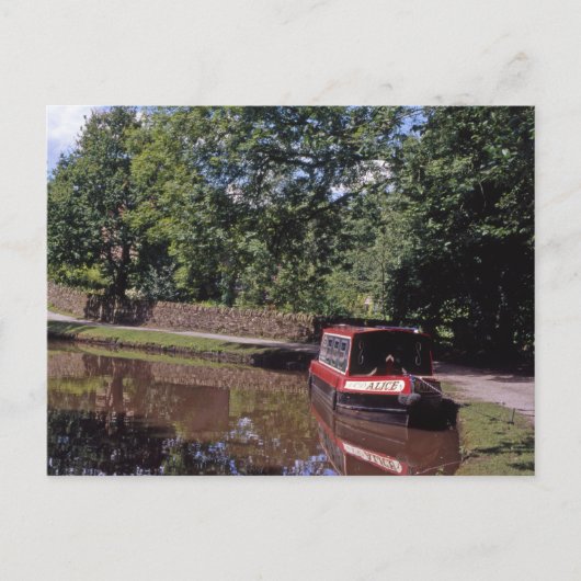 Narrow Boat Peak Forest Canal Marple Briefkaart (Voorkant)