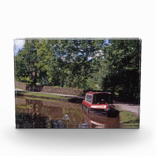 Narrow Boat Peak Forest Canal Marple Fotoblokken (Voorkant)