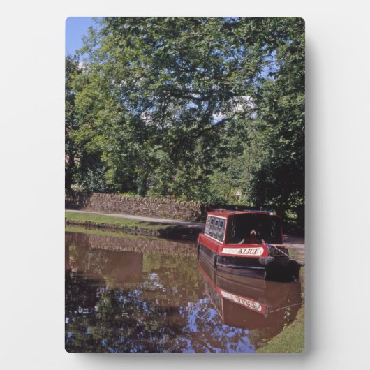 Narrow Boat Peak Forest Canal Marple Fotoplaat (voorkant)
