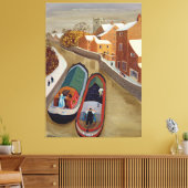Narrow Boats Canvas Afdruk (Insitu (Woonkamer))