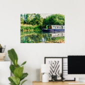 Narrow boot on the River Nene Print (Thuiskantoor)