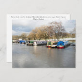 Narrow boten winter Higher Poynton Briefkaart (Voorkant / Achterkant)