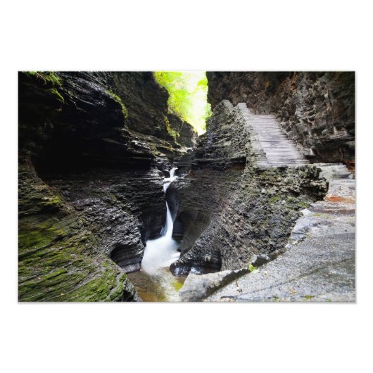 Narrow cascade, Watkins Glen Foto Afdruk (Voorkant)