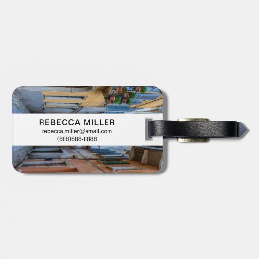 Narrow city street, Italië Bagagelabel (Achterkant horizontaal)