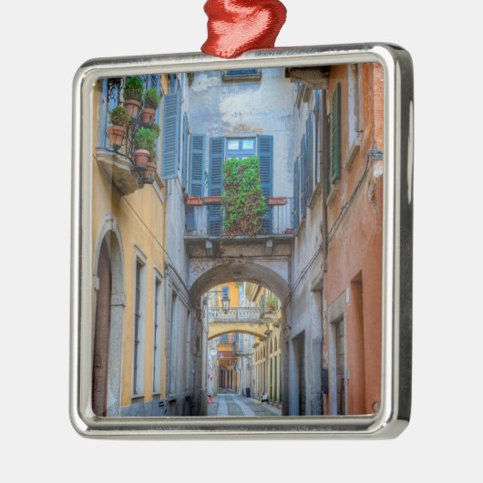 Narrow city street, Italië Metalen Ornament (Links)
