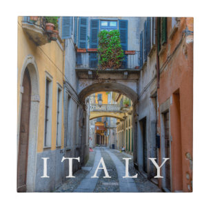 Narrow city street, Italië Tegeltje