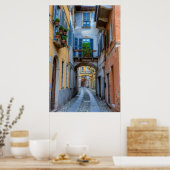 Narrow city street, Italy Poster (Keuken)
