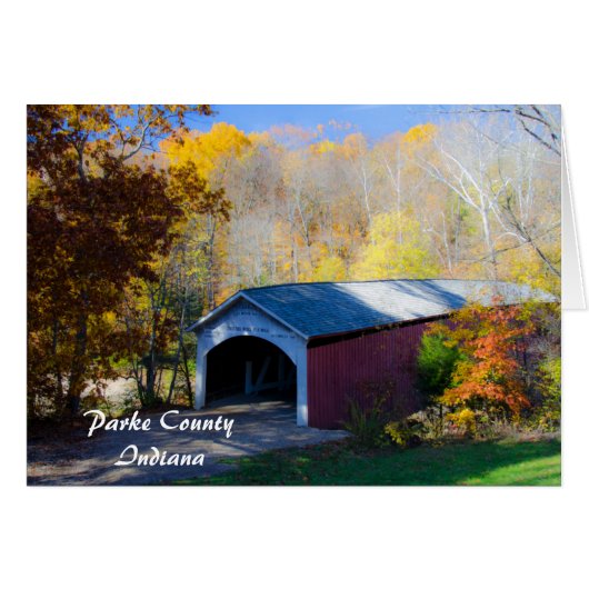 Narrow Covered Bridge Parke County, Indiana (Voorkant Horizontaal)