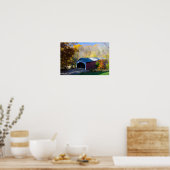 Narrow Covered Bridge Parke County, Indiana Poster (Keuken)
