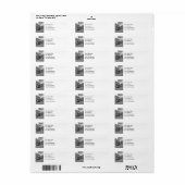 Narrow Gage Steam Train Black en White Etiket (Full Sheet)