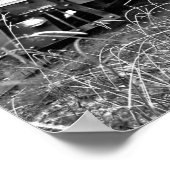 Narrow Gage Steam Train Black en White Poster (Hoek)