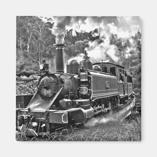 Narrow Gage Steam Train Puffing Engine Magneet (Voorkant)