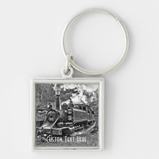 Narrow Gage Steam Train Puffing Engine Sleutelhanger (Voorkant)