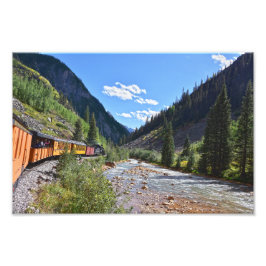 Narrow Gage Train die terugkeert naar Durango Foto Afdruk