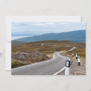 Narrow single-track road Western Highlands Kaart