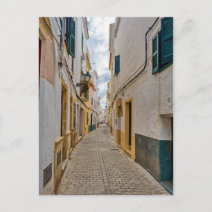 Narrow street in Ciutadella - Menorca, Spanje Briefkaart