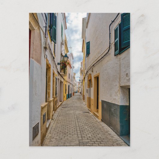 Narrow street in Ciutadella - Menorca, Spanje Briefkaart (Voorkant)