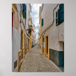 Narrow street in Ciutadella - Menorca, Spanje Poster