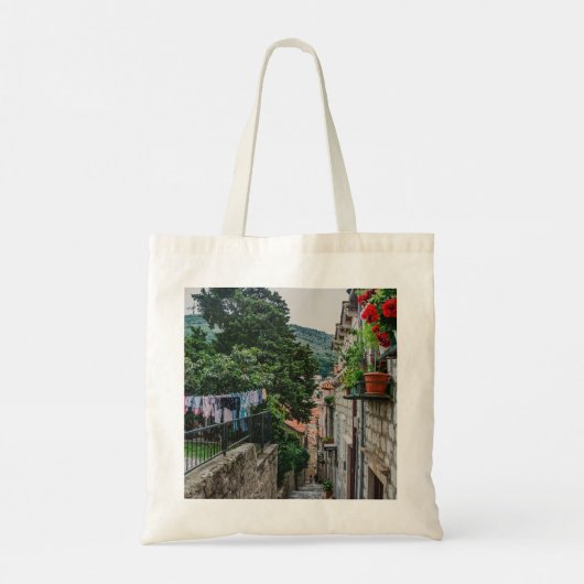 Narrow street in Dubrovnik Tote Bag (Achterkant)