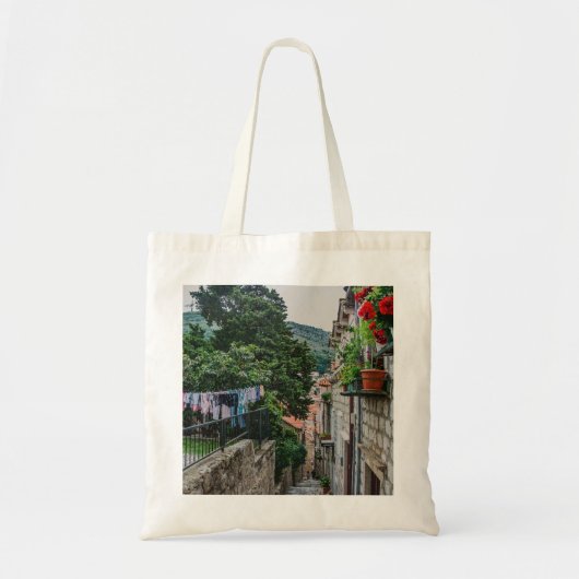 Narrow street in Dubrovnik Tote Bag (Voorkant)
