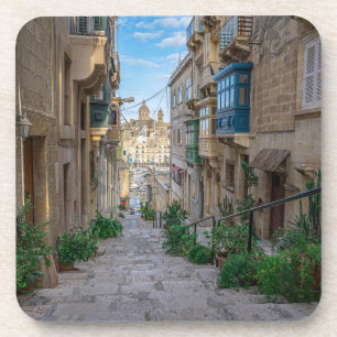 Narrow street in Malta Bier Onderzetter