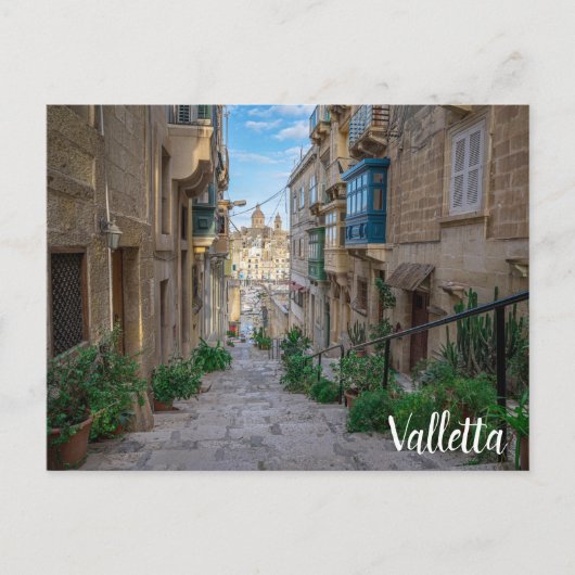 Narrow street in Malta Briefkaart (Voorkant)