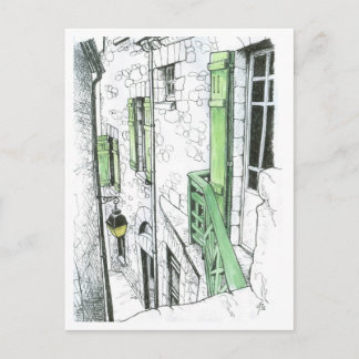 Narrow Street in Mont St. Michel Briefkaart