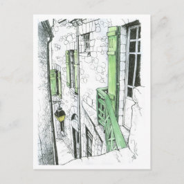 Narrow Street in Mont St. Michel Briefkaart