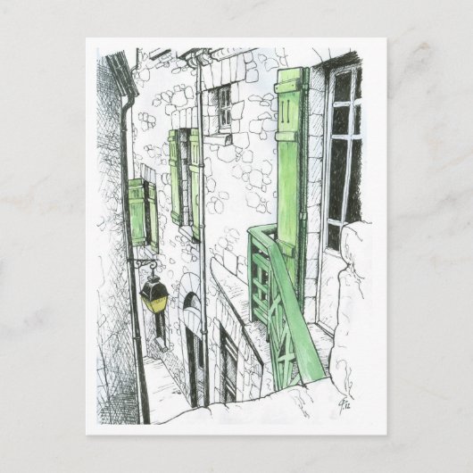 Narrow Street in Mont St. Michel Briefkaart (Voorkant)